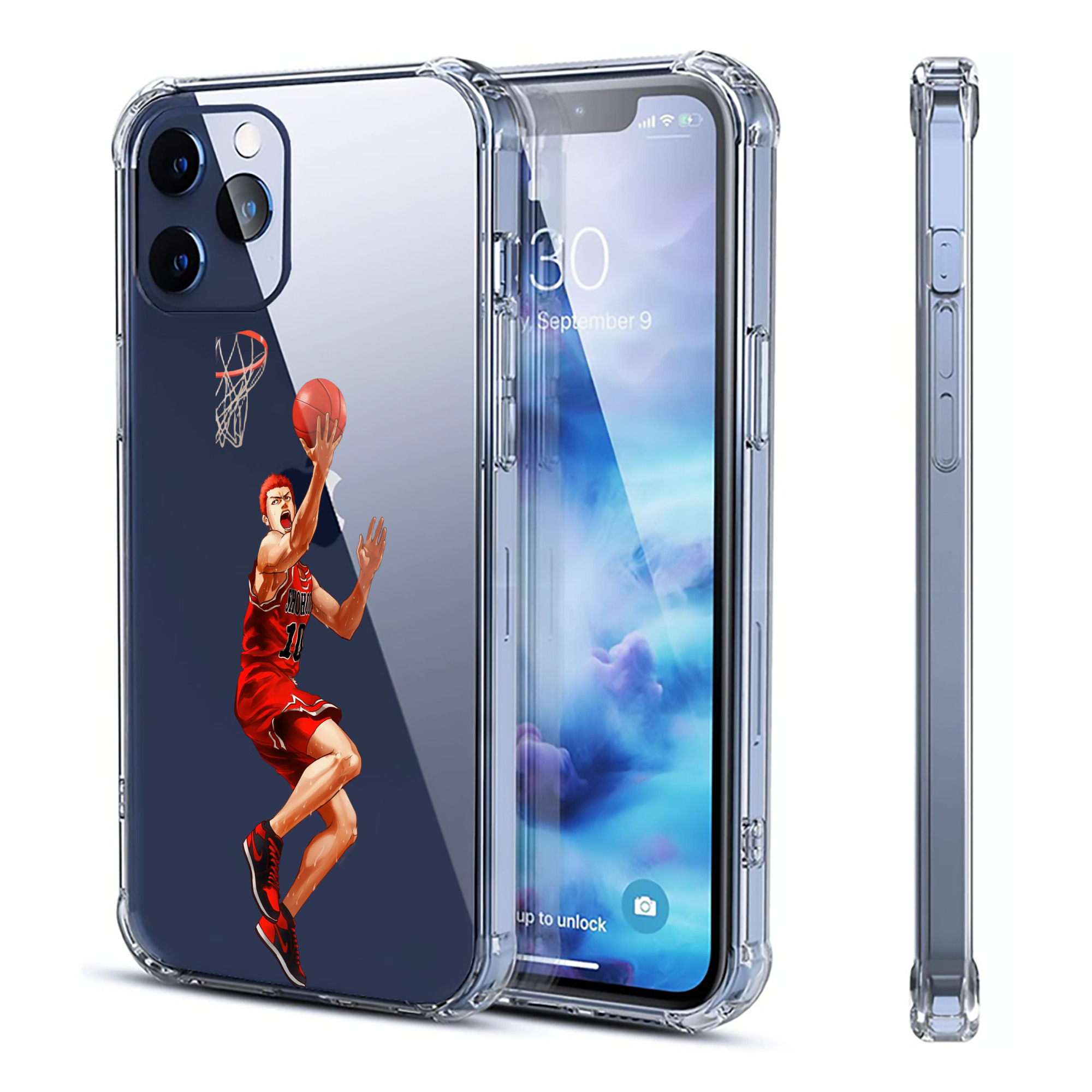 （画像用） SLAM DUNK／スラムダンク 【iPhone 12シリーズ対応】透明スマホケース（クリアソフトケース）
